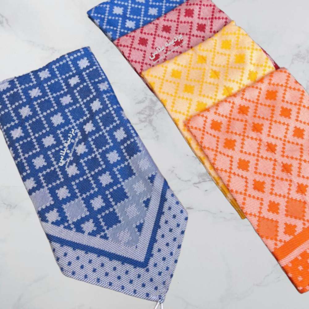 دستمال ژاکارد طرح لوزی